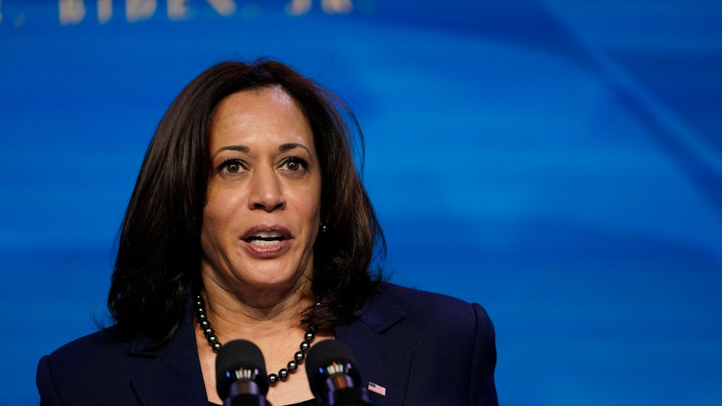 Kamala Harris wird vor dem US-Kapitol als Vizepräsidentin vereidigt.
