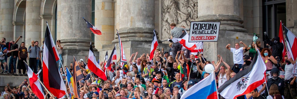 Ende August hatten Demonstranten die Treppe des Reichstags besetzt.