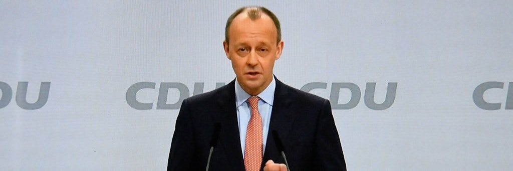 Friedrich Merz bei seiner Rede CDU-Parteitag am 16. Januar 2021. 