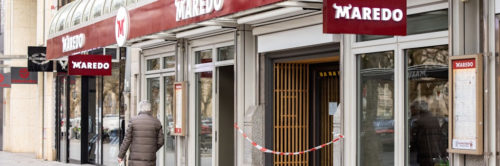 Das geschlossene Maredo-Steakhaus in Düsseldorf. 