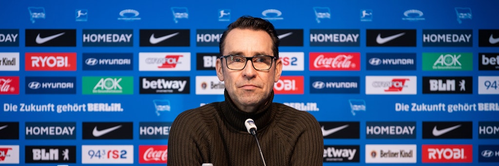 Für die Fans trägt er am meisten Schuld an der Krise: Hertha-Manager Michael Preetz (Archivfoto).