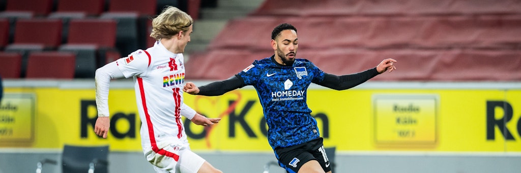 Matheus Cunha im Duell mit Kölns Sebastian Bornauw. Der Brasilianer darf Sonnabend selbstverständlich wieder gegen Bremen spielen.