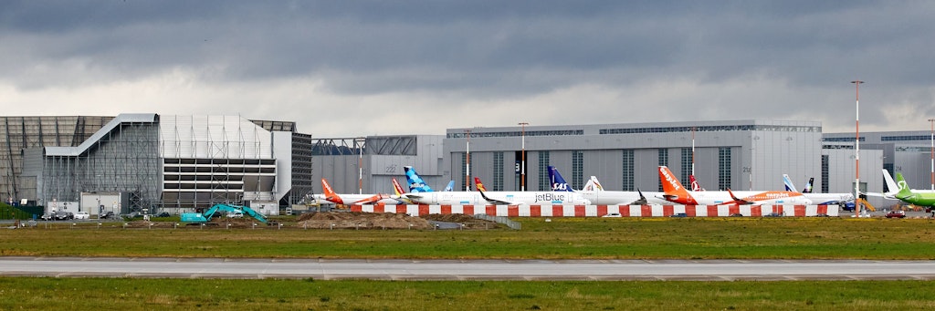 Das Gelände von Airbus in Hamburg.
