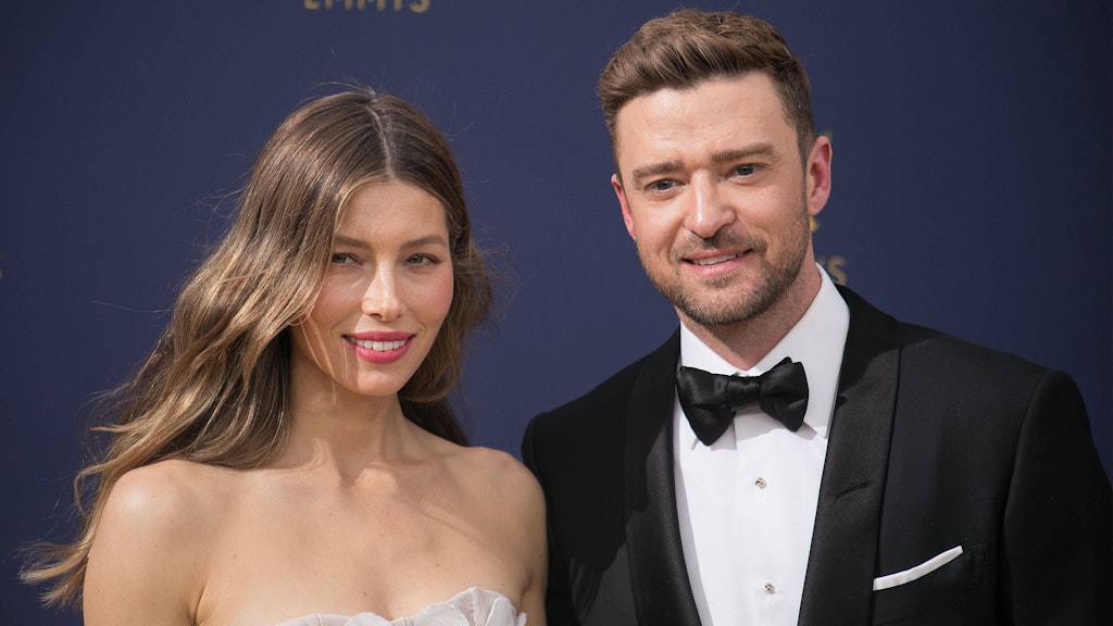 Justin Timberlake mit seiner Ehefrau Jessica Biel bei einem Event in Los Angeles, 2018. 