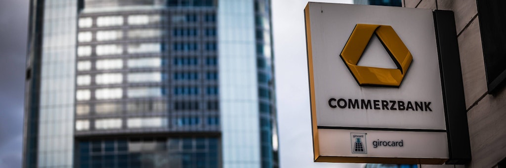 Das Logo der Commerzbank. 