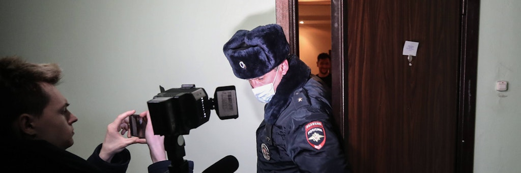 Das Apartment von Alexej Nawalny in Moskau wurde bei der Razzia durchsucht. 