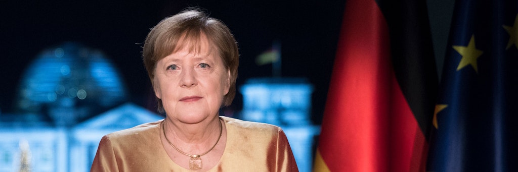 Gut gestylt: Kanzlerin Angela Merkel (CDU) bei ihrer Neujahrsansprache.