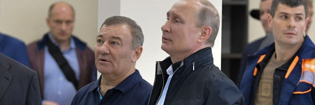 Arkadi Rotenberg (l.) und Kremlchef Wladimir Putin waren Judo-Partner.
