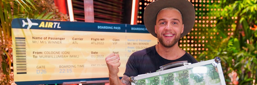 Hut, Ticket, 100.000 Euro: Filip Pavlovic gewann die grooooße Dschungelshow.