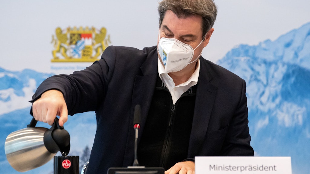 CSU-Chef Markus Söder bekam Masken-Gutscheine zugeschickt. Warum, weiß niemand.