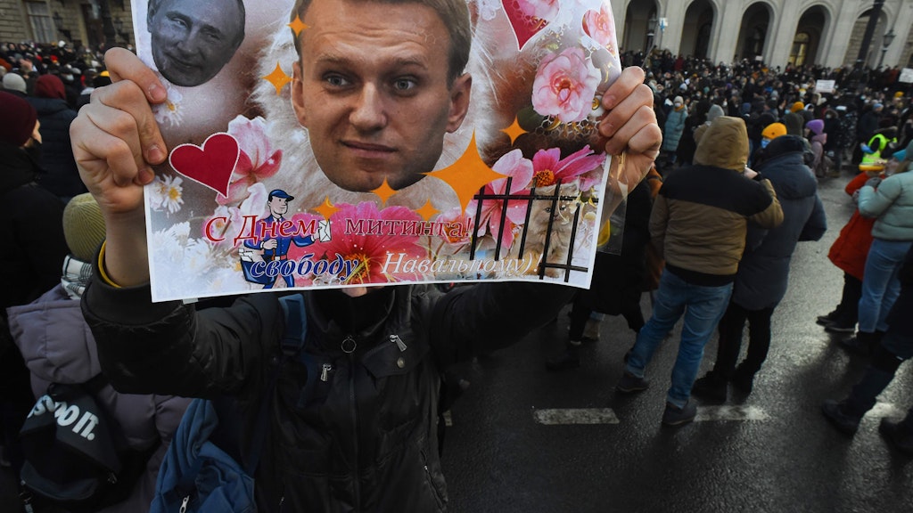 Im ganzen Land forderten Demonstranten die Freilassung des Putin-Gegners Alexej Nawalny.