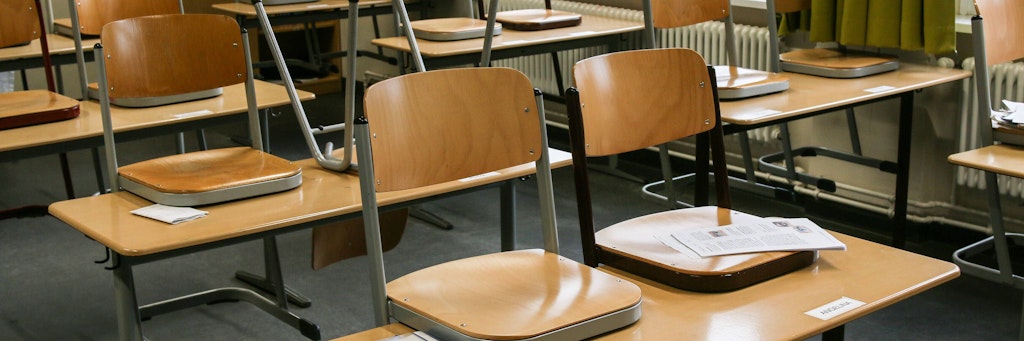 Die Klassenzimmer in Berlin sind derzeit leer.