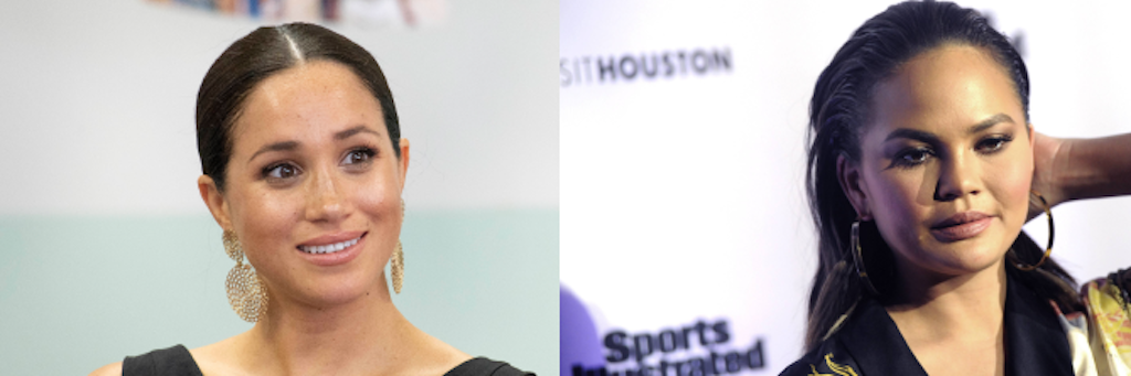 Im Juli 2020 erlitt Herzogin Meghan (li.) eine Fehlgeburt. Das Model Chrissy Teigen verlor ihr Baby im September. 