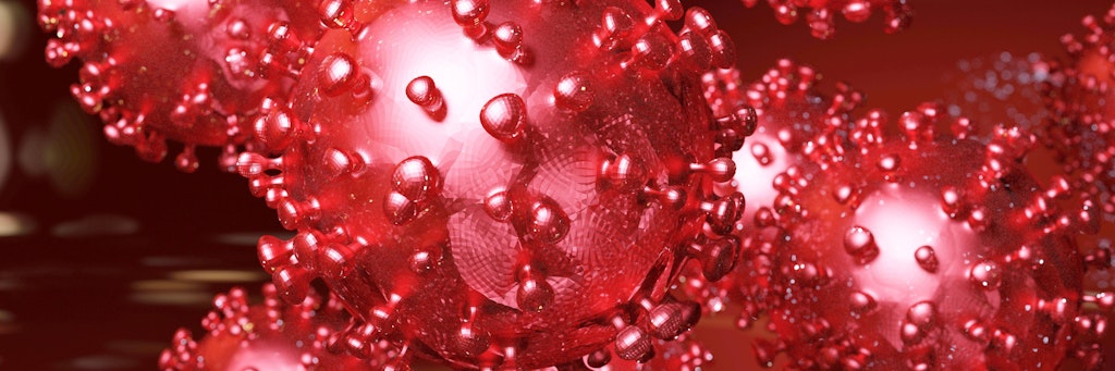 Eine künstlerische Darstellung des Coronavirus.