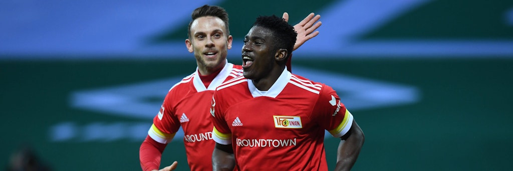 Marcus Ingvartsen und Taiwo Awoniyi bejubeln einen Treffer. Davon möchte der Unionfan heute mehr sehen. 