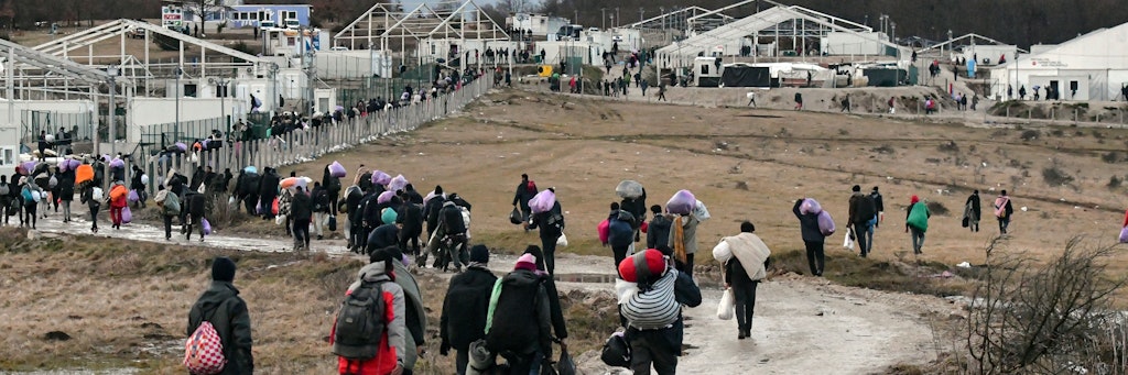 Blick auf das Migrantenlager Lipa nahe Bihac in Nordbosnien.
