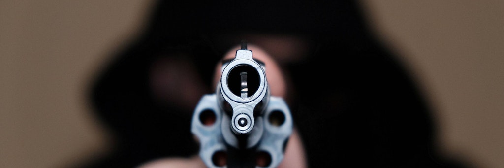 Ein Schreckschussrevolver.
