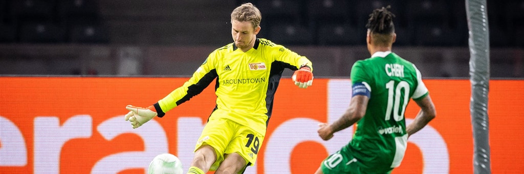Hatte bei seinem Debüt für die Eisernen gegen Haifa wenig zu tun: Unions zweiter Keeper Frederik Rönnow. 