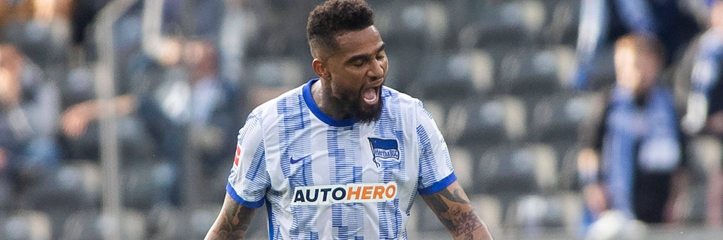 Kevin-Prince Boateng ist mit seiner Leistung selbst unzufrieden und schreit seinen Frust heraus.