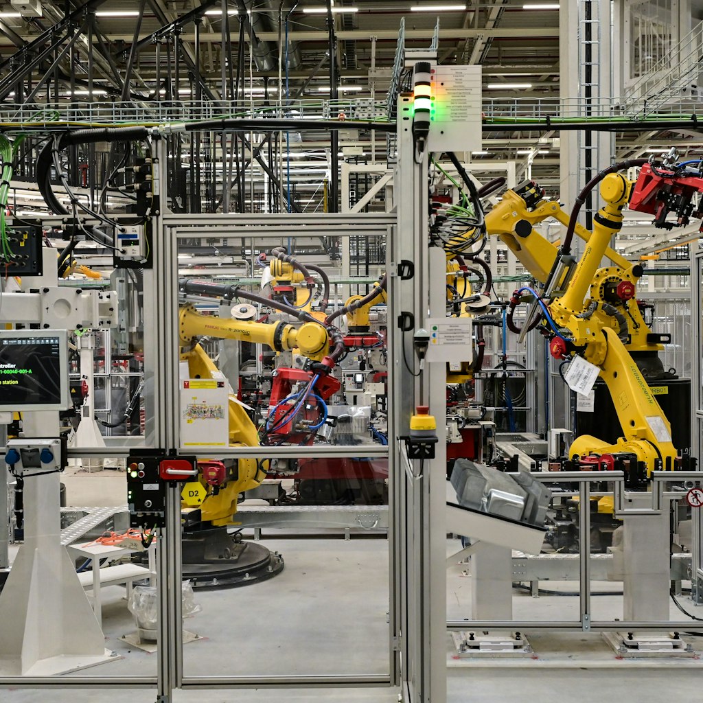 Die ersten Roboter stehen schon.