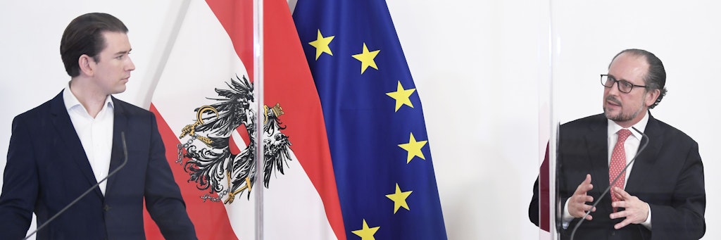 Sebastian Kurz (l.) will das österreichische Kanzleramt an seinen Außenminister Alexander Schallenberg übergeben.