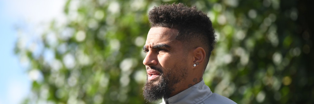 Kevin-Prince Boatengs Blick ist ernster geworden. ER muss mit Hertha die Wende schaffen. 