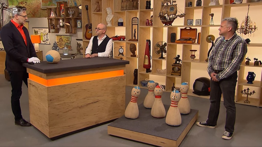 Heiko Berges hat die Therapiekegel zu „Bares für Rares“ mitgebracht.