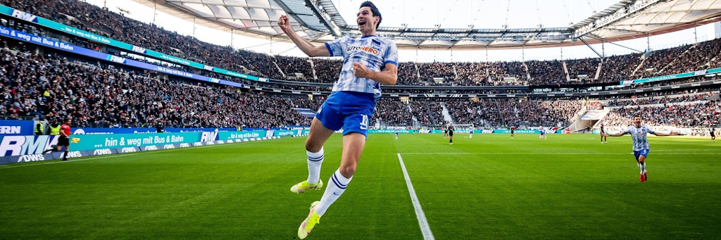Jurgen Ekkelenkamp ist Herthas Überflieger. Zweites Tor im vierten Spiel. 