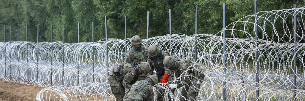 Polen verrammelt seine Ostgrenze zu Belarus mit Stacheldraht.
