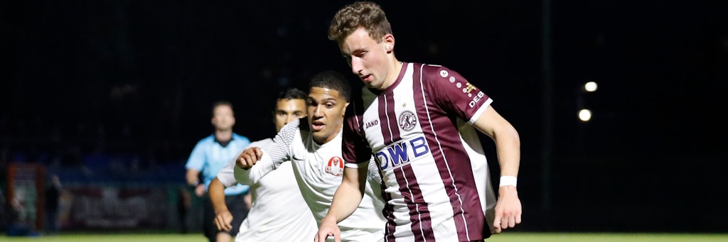 Felix Meyer – hier bei seinem ersten Einsatz über die vollen 90 Minuten beim Kick gegen Rathenow – hofft auf weitere Spiele bei den Dynamos.