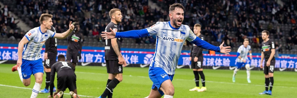 Marco Richter ließ Hertha dank seines Traumtors gegen Mönchengladbach jubeln. 