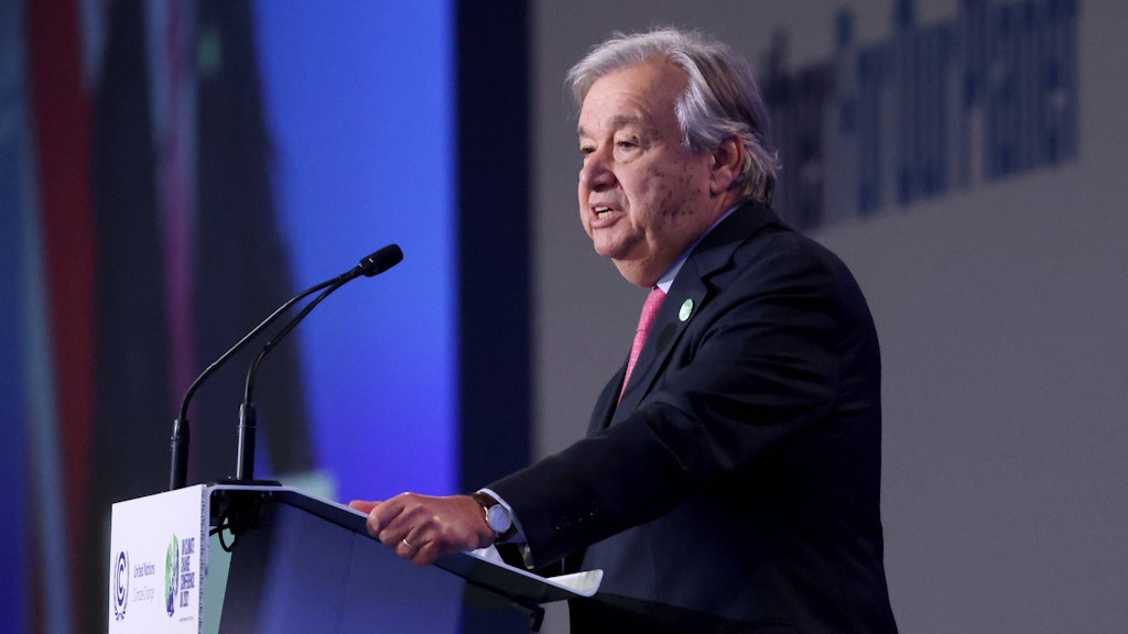 UN-Generalsekretär Antonio Guterres sieht schwarz für die Erde.