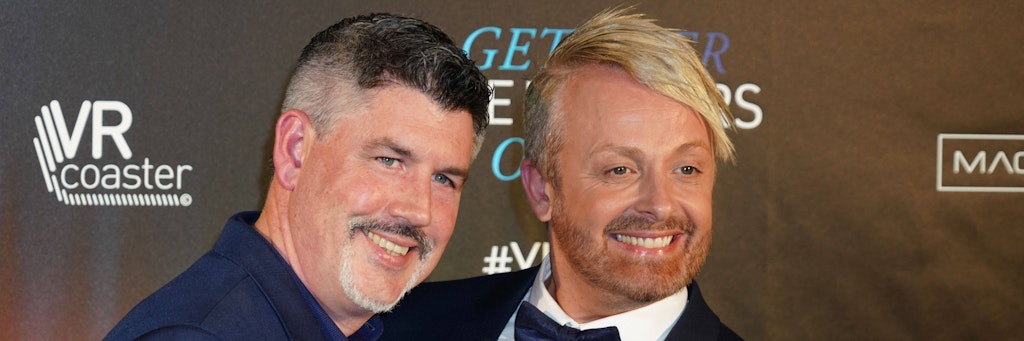 Ex-BroSis-Star Ross Antony mit seinem Mann Paul Reeves.