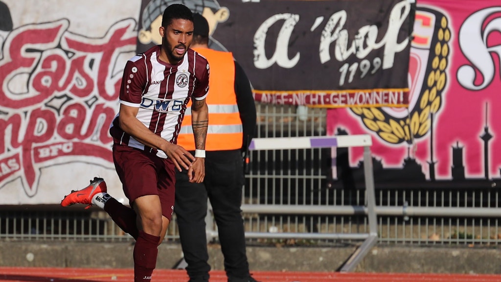 Darryl Geurt, hier im Spiel gegen TeBe, kommt beim BFC immer besser zurecht und will nun auch seinen Ex-Klub Fürstenwalde ärgern. 