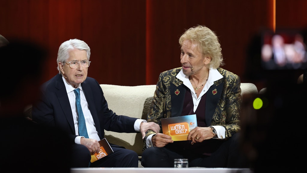 Frank Elstner, der Erfinder von „Wetten, dass..?“, kam zu Thomas Gottschalks Jubiläumsshow.