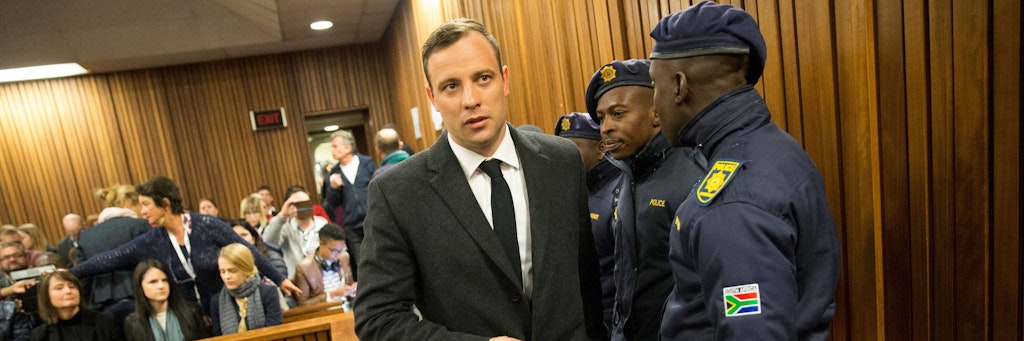 Der ehemalige Weltklasse-Athlet Oscar Pistorius im Gerichtssaal.