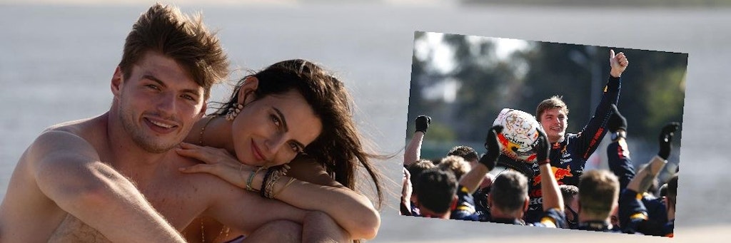 Verliebt, noch nicht verlobt, aber bald verweltmeistert? Max Verstappen mit seiner Freundin Kelly Piquet am Strand.<br><br>Foto: 