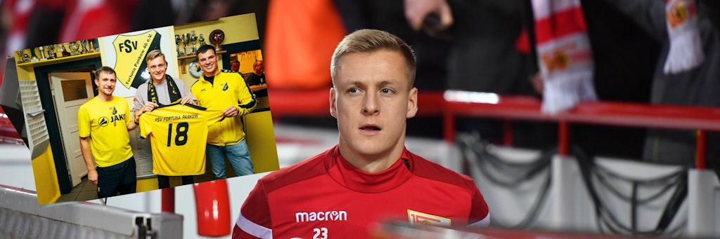Ex-Unioner Felix Kroos setzt ein Zeichen für Amateure, spielt in der Bezirksliga Berlin für Fortuna Pankow.