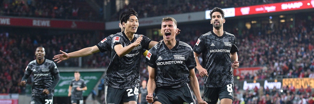 Dieses Gefühl! Unions Grischa Prömel erzielte beim 2:2 in Köln sein erstes Saisontor und will nun auch im Derby gegen Hertha BSC jubeln. 