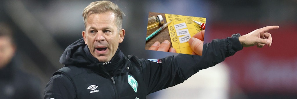 Bremens Trainer Markus Anfang ist ins Visier der Staatsanwaltschaft geraten, er soll einen gefälschten Impfnachweis benutzen.