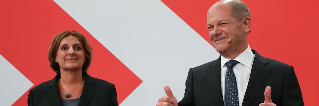 Olaf Scholz mit seiner Frau Britta Ernst