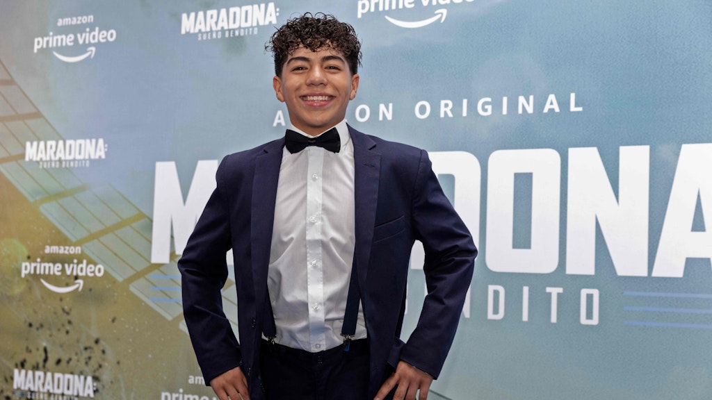 Schauspieler Juan Cruz Romero spielt Diego Maradona in der Amazon-Dokumentation.