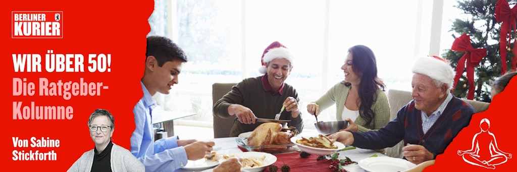 Fröhliche Weihnachten im Familienkreis mit Gänsebraten