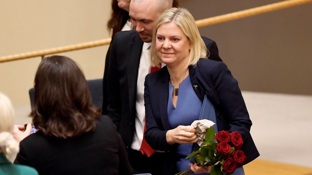 So lächelte Magdalena Andersson kurz nach ihrer Wahl zur schwedischen Regierungschefin. 