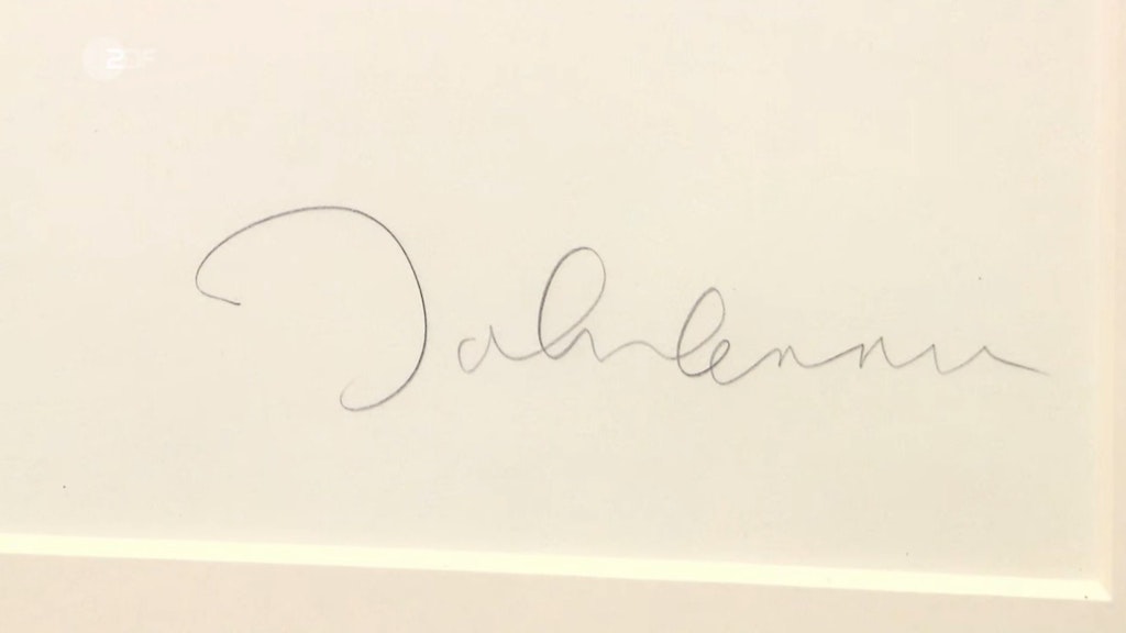 John Lennon hat das Bild, dass bei „Bares für Rares“ den Besitzer wechseln soll, original per Hand unterschrieben.