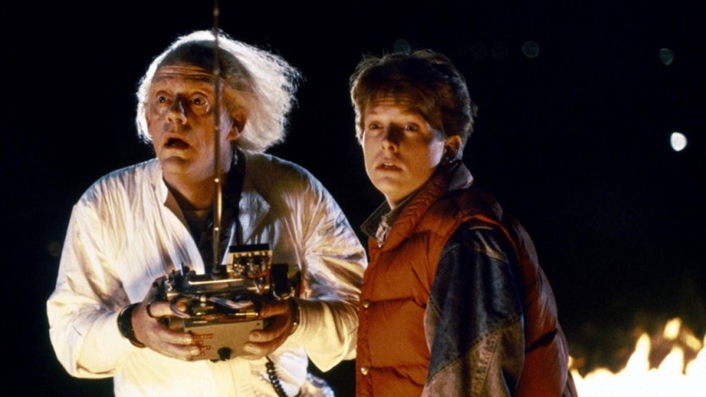 Mit der Filmreihe „Zurück in die Zukunft“ wurden Michael J. Fox als Marty und Christopher Lloyd als Doc Brown weltberühmt.