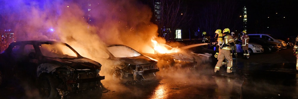 Brennende Autos in Berlin. (Symbolbild)