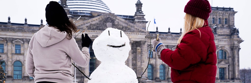 Schneezauber und Wintereinbruch in Berlin.