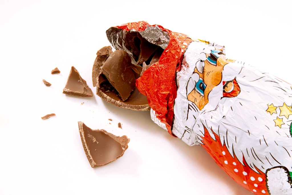 Aus den Nikoläusen kann man auch ganz einfach eine leckere Nuss-Nougat-Creme fürs Brot machen.