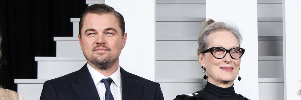 Die Schauspieler Leonardo DiCaprio und Meryl Streep. 